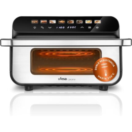 Ufesa Digital 10/12/23L Doble Resistencia Accesorios Horno Multifunción Freidora de Aire sin Aceite