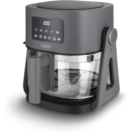 Lauben 5500BG 5,5L 3 en 1 Vidrio Parrilla Sartén Freidora de Aire Caliente