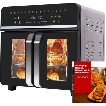 Emphsism XXL 2600W 23L Doble Zona Horno LED Táctil Freidora de Aire